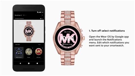 how to turn on michael kors access watch